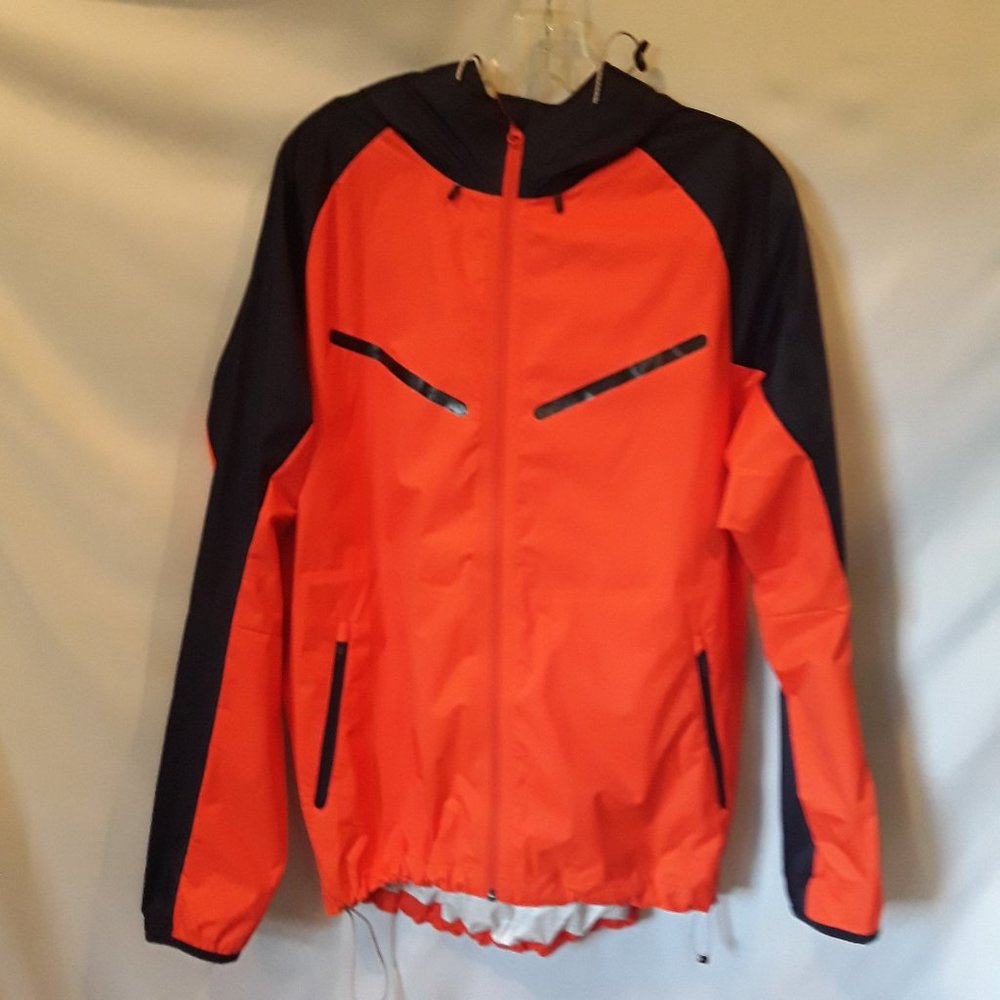 NWOT-Nike orange navy hooded windbreaker